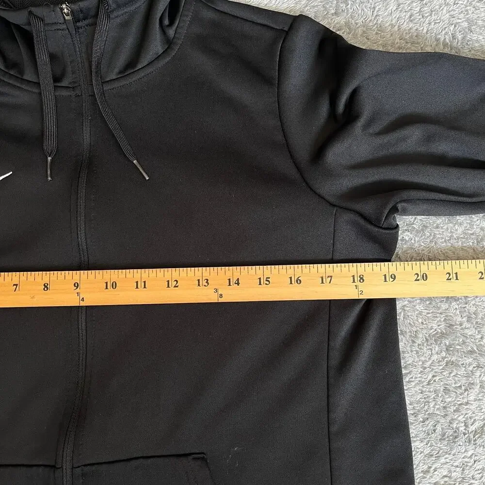 Nike Dri-FIT Black Athletic Therma Full Zip Training Hoodie Sweatshirt Mens Sz M